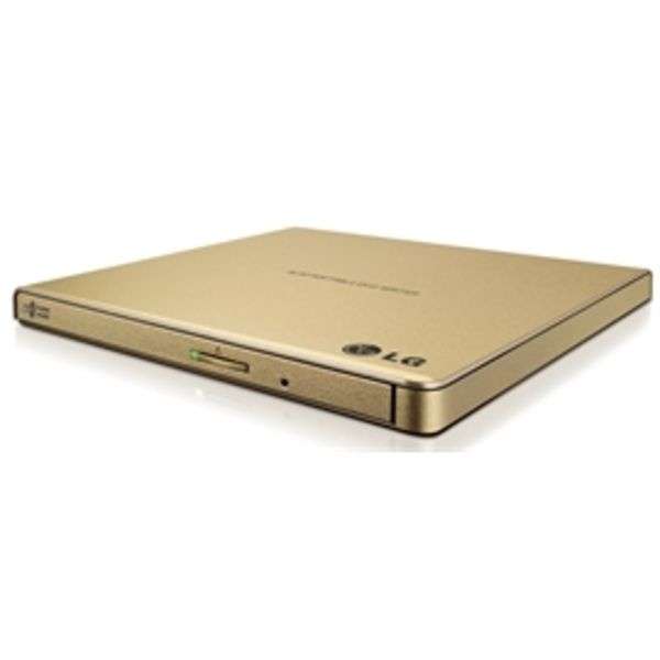 Lg Storage Gp65ng60 External Slim Dvdrw 8X Usb Gold With Cyberlink Software 9.5Mm Retail