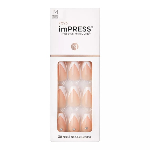 Bl Kiss Impress Press-On-Manicure Kit 30 Count So French - Pack Of 3