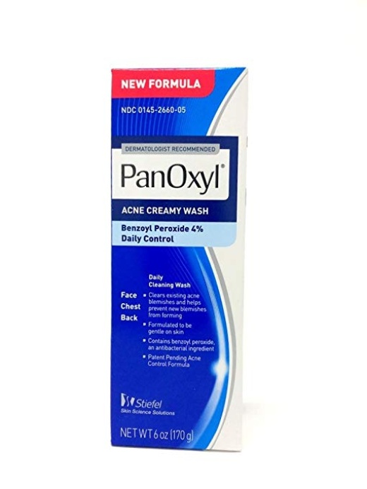 Panoxyl Acne Creamy Cleansing Wash 4% Benzoyl Peroxide 6 Oz
