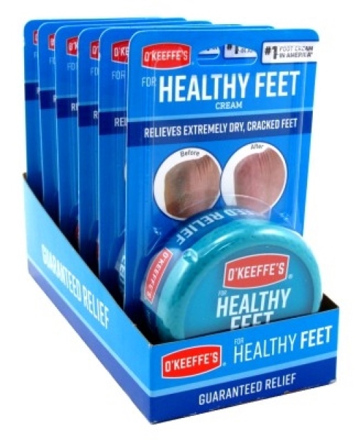 Bl O'keeffes Healthy Feet 2.7Oz Jar Display (6 Pieces)