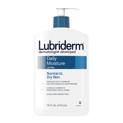 Hand And Body Moisturizer Lubriderm® Daily Moisture 16 Oz. Pump Bottle Unscented Lotion