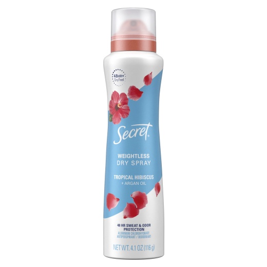 Bl Secret Deodorant Dry Spray Tropical Hibiscus 4.1Oz - Pack Of 3
