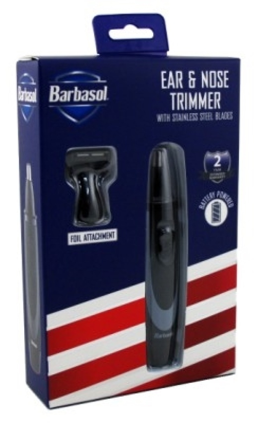 Bl Barbasol Trimmer Ear & Nose With Foil Attach Battery Power