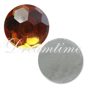 Acrylic (Plexiglas) Flatback Rhinestones Round Crystal 15mm