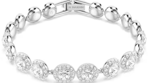 Swarovski Collection Una Angelic Tennis Bracelet Round Cut, White, Rhodium Plated