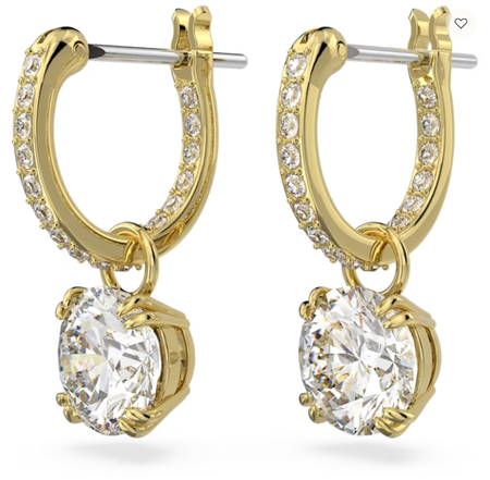 Swarovski Collections Constella Drop Earrings - White, Gold-Tone Plated