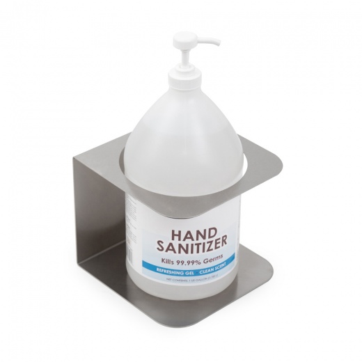 Wall Mount Hand Sanitizer Holder - 14ga Stainless Steel Construction