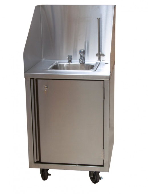 Mobile Sink Metered Cold - Stainless Steel