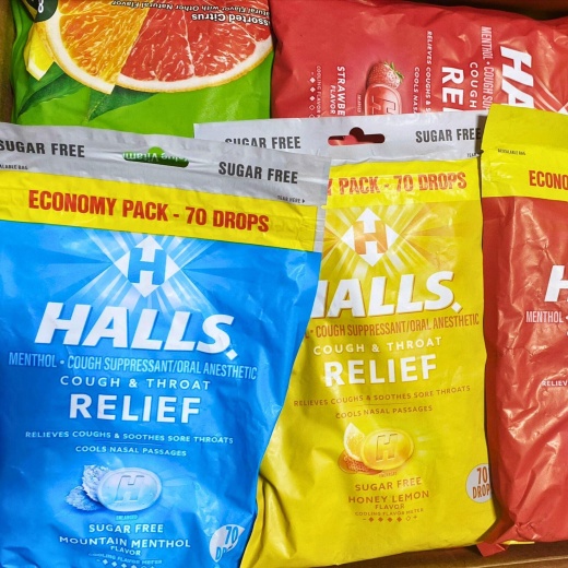 Halls 70 & 80 Drops Assorted Mix & Assorted Flavors (50 Pcs Lot)