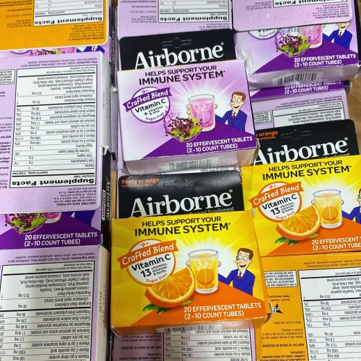 Airborne Immune Support Elderberry & Orange 20 Effervescent Tablets (38 Pcs Lot)