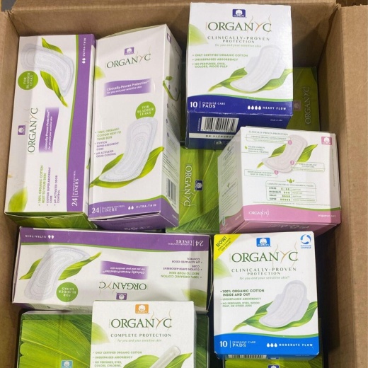 Organyc Mix Includes Assorted Feminine Care Tampons & Pads (50 Pcs Lot)