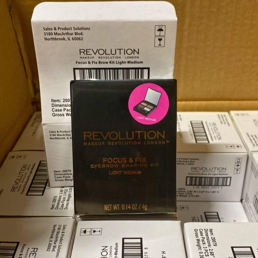 Revolution Makeup Revolution London Focus & Fix Eyebrow Shaping Kit Light Medium 0.14Oz (36 Pcs Lot)