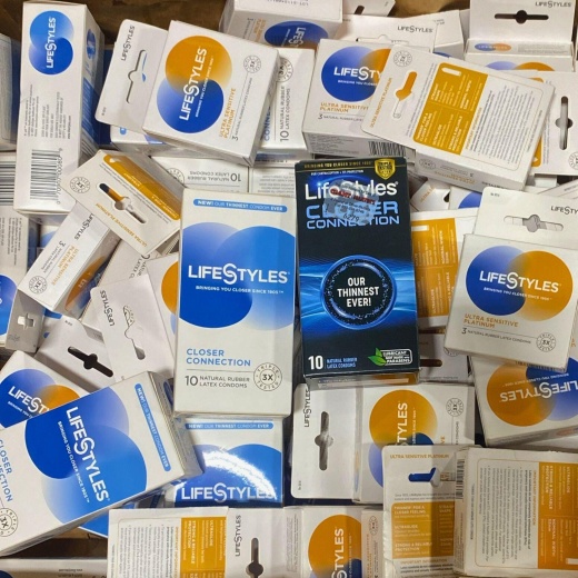 Lifestyles Natural Rubber Latex Condoms (55 Pcs Lot)