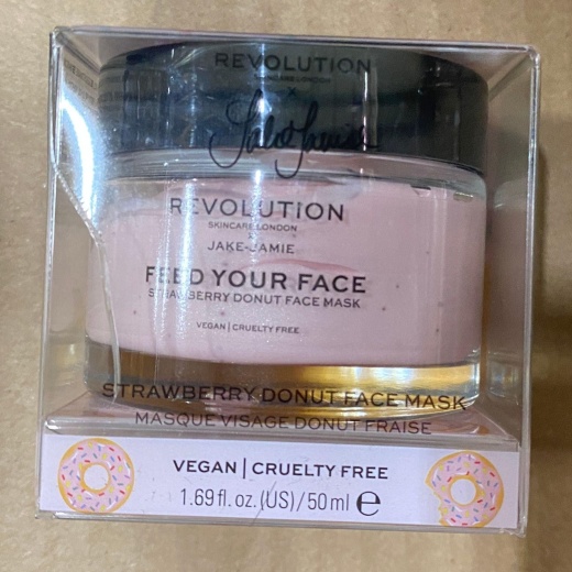 Revolution Skincare London X Jake-Jamie Feed Your Face Strawberry Donut Face Mask 1.69Oz (30 Pcs Lot)