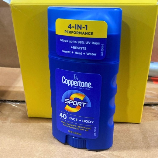 Coppertone Sunscreen Stick Sport 40 Face + Body Spf 40 1.5Oz (95 Pcs Lot)