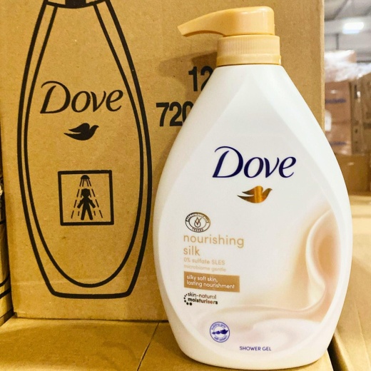 Dove Bw Nourishing Silk W/Pump 720Ml (4 Pcs Lot)