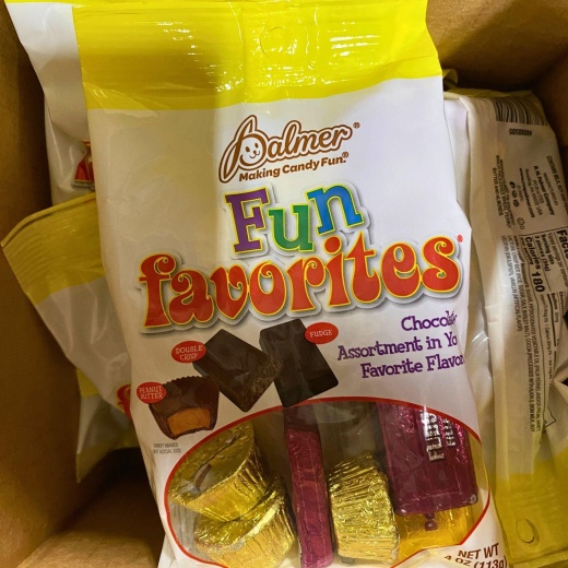 Palmer Making Candy Fun Fun Favorites Chocolaty Assortment In Your Favorite Flavors! Peanut Butter,Double Crisp & Fudge (168 Pcs Lot)