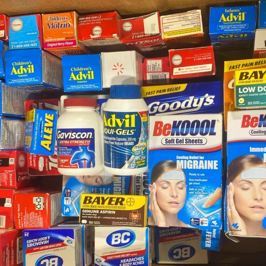 Relief Mix - May Include Aleve,Children's Advil,Migraine Relief,Tylenol (50 Pcs Lot)
