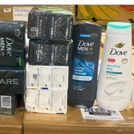 Dove Bars & Body Wash Assorted Mix For Men & Women (60 Pcs Lot)