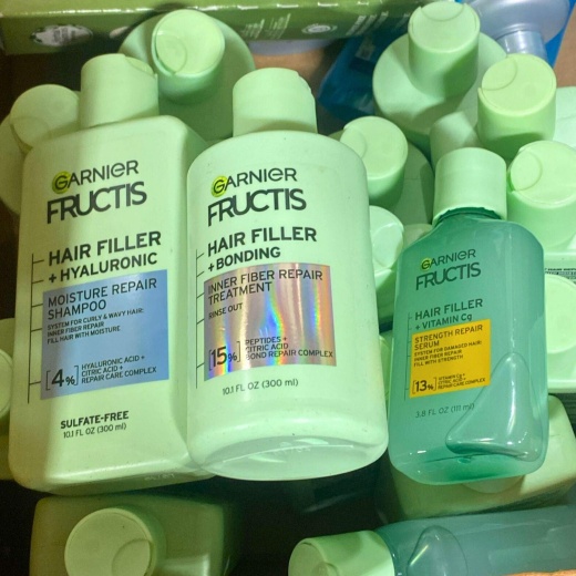 Garnier Fructis Hair Filler Mix Includes Shampoo , Serum & Treatment (22 Pcs Lot)