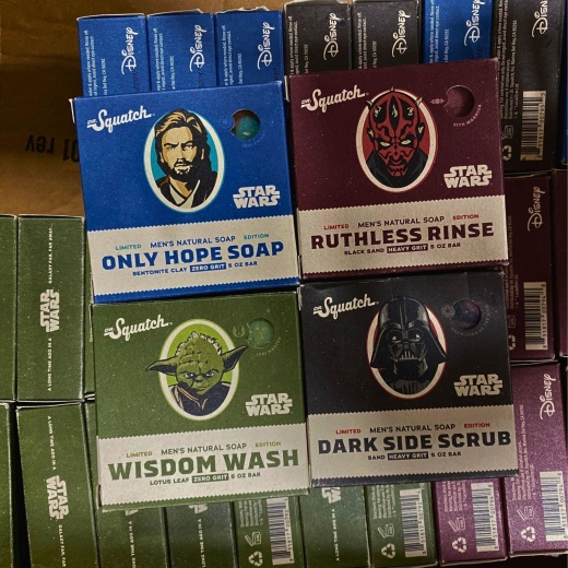Scrub Smash Star Wars Men's Natural Soap Limited Edition Dr.Squatch Star Wars Bar Soap 5Oz (45 Pcs Lot)
