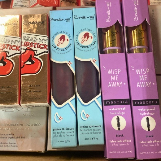 The Creme Shop Wisp Me Away Mascara , Lip Juice Stain & Read My Lipstick Silky Satin (70 Pcs Lot)