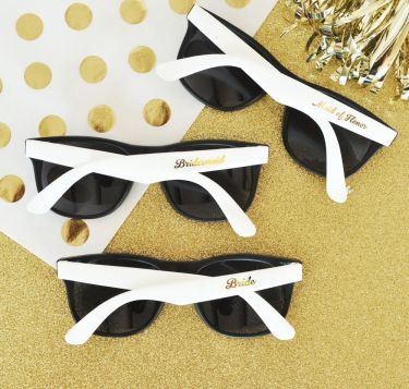 White Bridal Party Sunglasses