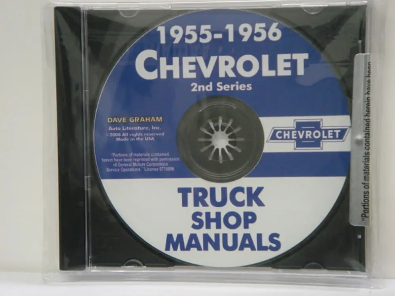 1955-56 Chevy Truck Shop Manual On Cd
