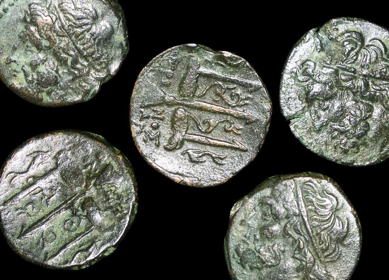 Ancient Greece, Sicily, Syracuse, Hieron Ii, (275-215 Bce), Patron Of Archimides, Bronze Unit(C)
