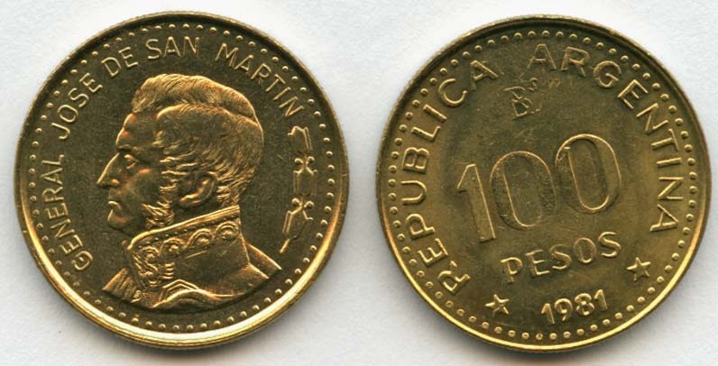 Argentina Km85(U) 100 Pesos