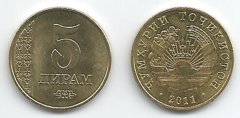 Tadjikistan Km23(U) 5 Dirhams