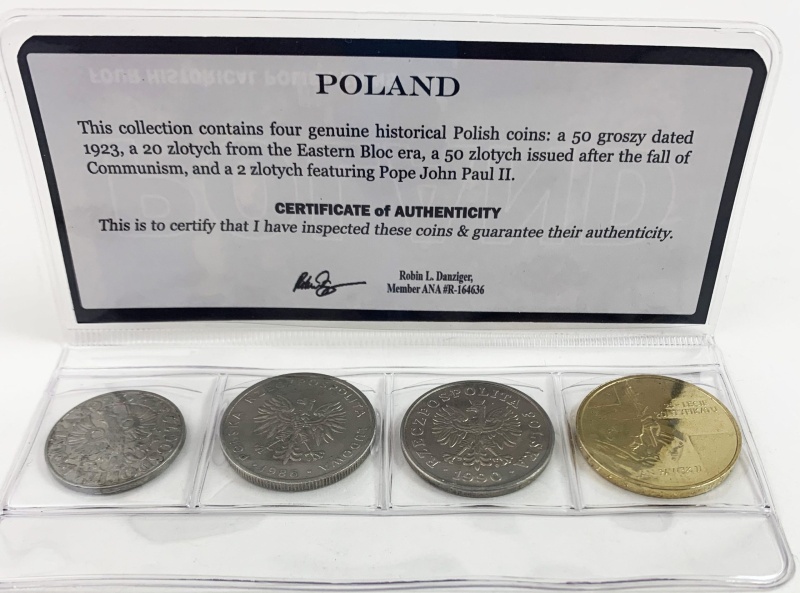 Poland: Four Historical Polish Coins (Mini)