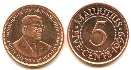 Mauritius Km52(U) 5 Cents