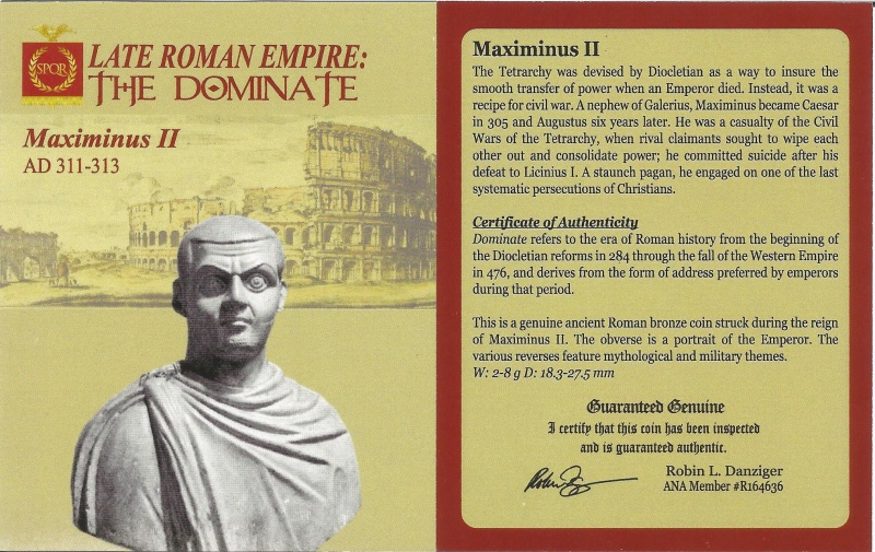 Roman Ae Of Maximinus Ii (Ad311-313) Ngc(Xf)