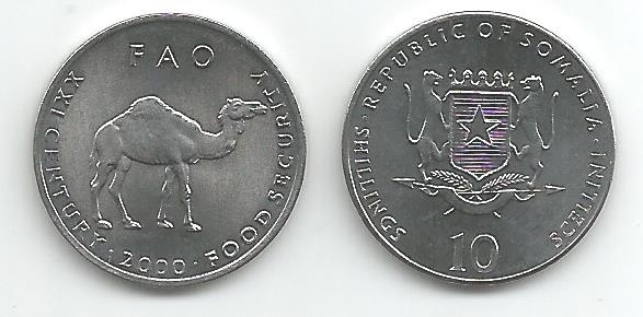 Somalia Kmnewa(U) 10 Shillings (Camel)