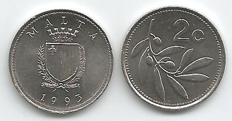 Malta Km94(U) 2 Cents