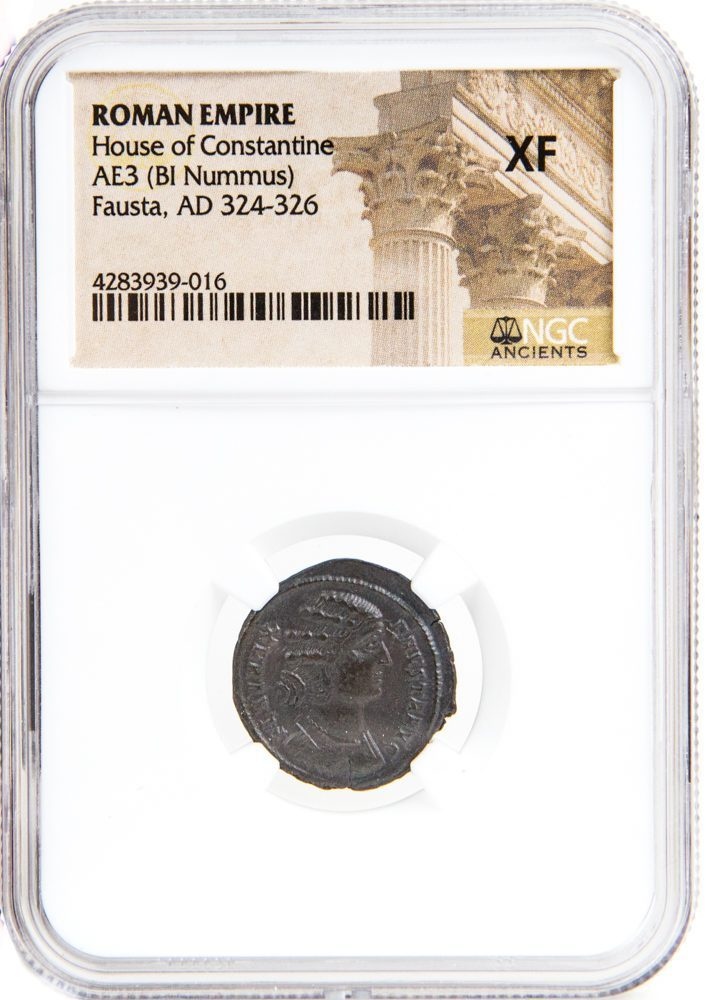 Roman Bronze Of (307-326) Ngc(Xf)