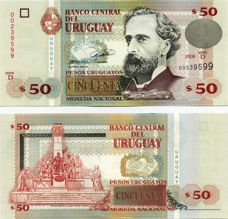 Uruguay P87(U) 50 Pesos Uruguayos