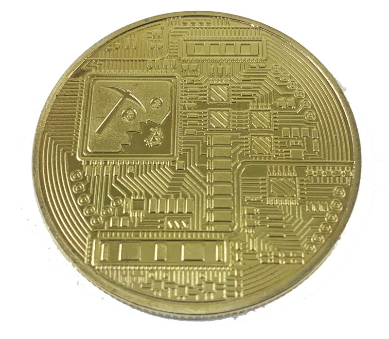 Gold-Plated Bitcoin Token (Black Box)(U)