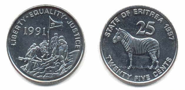 Eritrea Km46(U) 25 Cents