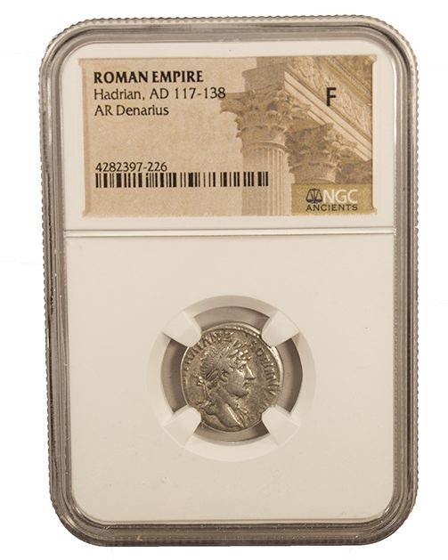Roman Silver Denarius Of (Ad 117-138) Ngc(F)