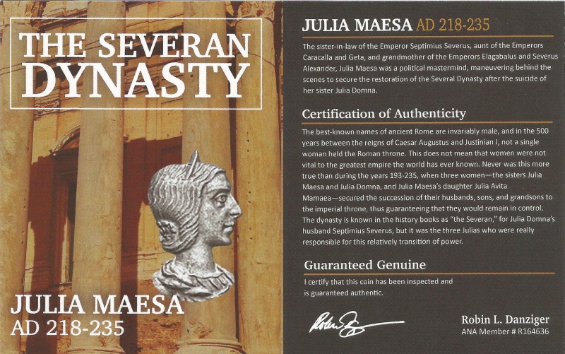 Julia Maesa Silver Antoninianus Ngc Certified Slab(Vf)