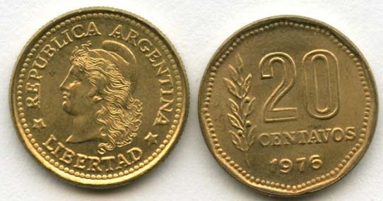 Argentina Km67(Xf) 20 Centavos