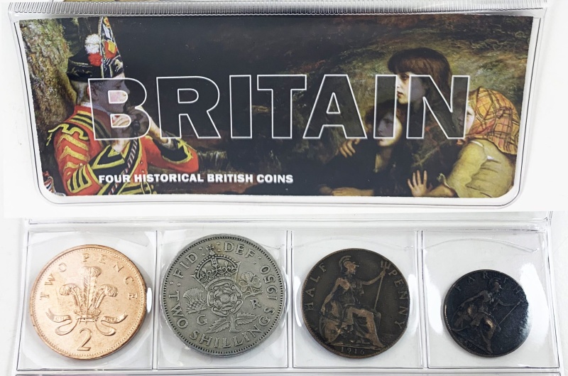 Britain: Four Historical British Coins (Mini)