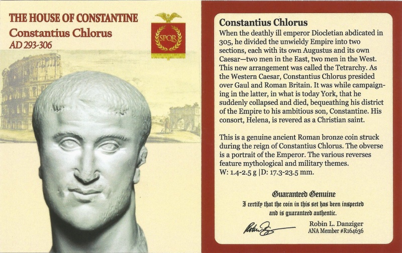 Roman Ae3 Of Constantius Chlorus 1St (Ad 293-306) Ngc(Vf)