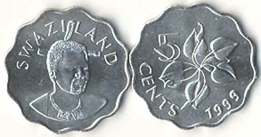 Swaziland Km48(U) 5 Cents