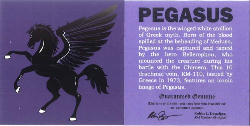 Pegasus 10 Drachmai Greek Coin (Mini Album)