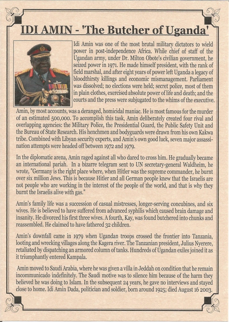 The Butcher Of Uganda: Dictator Idi Amin (Album)