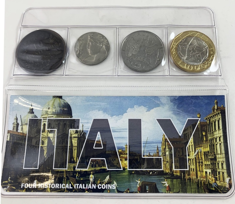 Italy: Four Historical Italian Coins (Mini)