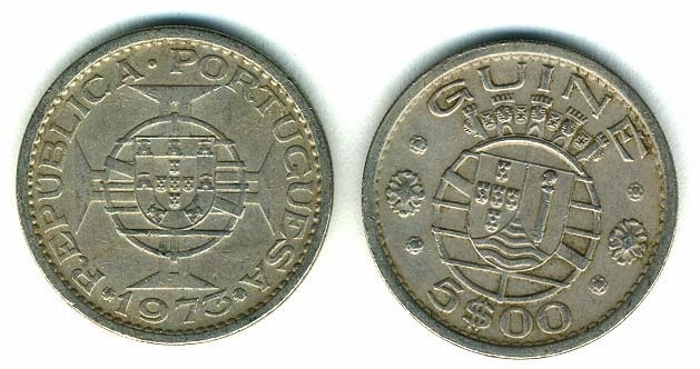 Portuguese Guinea Km15(Vf) 5 Escudos